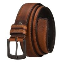 skórzany, brązowy pasek męski z klasyczną klamrą peterson 100