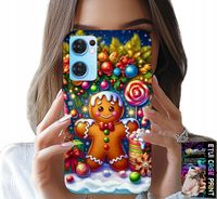 ETUI DO OPPO RENO7 5G - PIERNIK, CUKIERKOWE WZORY ŚWIĘTA + SZKŁO