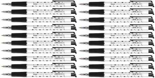 Długopis Automatyczny Toma Superfine 069 W Gwiazdki Czarny 20 Sztuk na Arena.pl