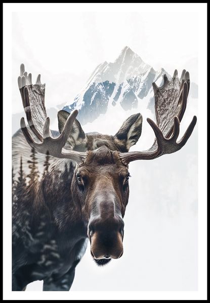 Plakat 61x91,5cm Łoś Duch Lasu zdjęcie 3