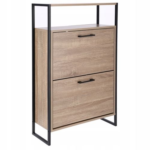 szafka na buty regał 2 komory obuwie komoda pojemna do przedpokoju loft na Arena.pl