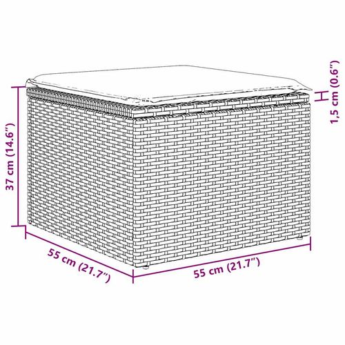 Zestaw Sof na Ogród 8 pcs 319 x 209 x 85 cm Polirattan na Arena.pl