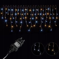 DWUKOLOROWE LAMPKI ZWISAJĄCE NA ZEWNĄTRZ 400 DIOD LED KURTYNA ŚWIETLNA