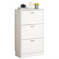 Szafka na buty regał do przedpokoju 3 drzwi skandynawski biały loft 110 cm