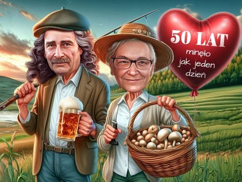 Karykatura A3 ze zdjęcia prezent rocznica urodziny 18natka ramka GRATIS na Arena.pl