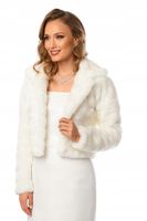 Bolerko ślubne futerko sztuczne futro