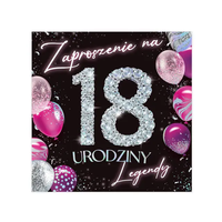 zaproszenia 10szt. kw lux 18 urodziny - 13