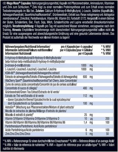 Weider Mega Mass Caps | 120 kapsułek na Arena.pl