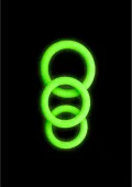 ouch! glow in the dark zestaw 3 elastycznych pierścieni świecących
