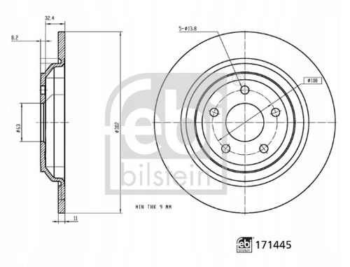 TARCZA HAM TYL 302X11 P FEBI BILSTEIN na Arena.pl