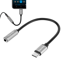Adapter przejściówka USB-C do MINI JACK 3,5mm AUX 17,5cm Kruger&Matz
