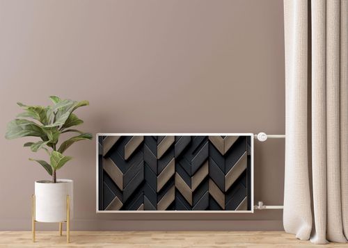 Magnetyczna MASKOWNICA Kaloryfera Drewno Abstrakcja Efekt 3D 110cm x 60cm na Arena.pl