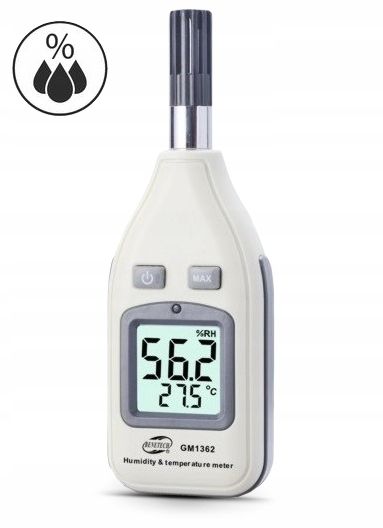HIGROMETR WILGOTNOŚCIOMIERZ MIERNIK WILGOTNOŚCI I TEMPERATURY POWIETRZA LCD zdjęcie 9