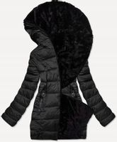 FUTRO DWUSTRONNA KURTKA ZIMOWA Z MISIEM CZARNA 3XL WYPRZEDAŻ S'WEST