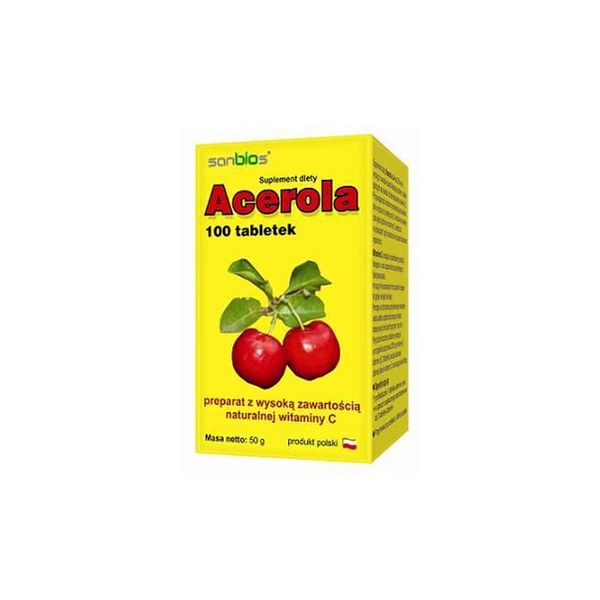 Acerola C 100tab - SANBIOS zdjęcie 1