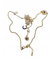 naszyjnik gold z gwiazdkami 45 cm wisiorek