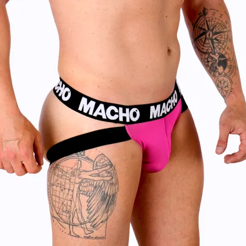 macho mx28fr jockstrap rożowy neonowy s - elastyczny anatomiczny na Arena.pl