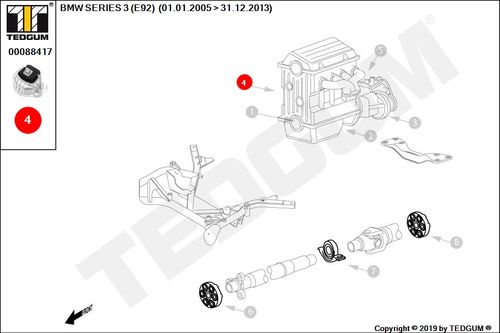 BMW 3 E92 PODUSZKA SILNIKA LEWA E92 06-11 na Arena.pl