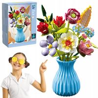 Bukiet z klocków 724 gotowy wazon prezent kreatywny dla mamy lub dziewczyny