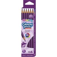 kredki ołówkowe trójkątne 12 szt colorino fioletowa