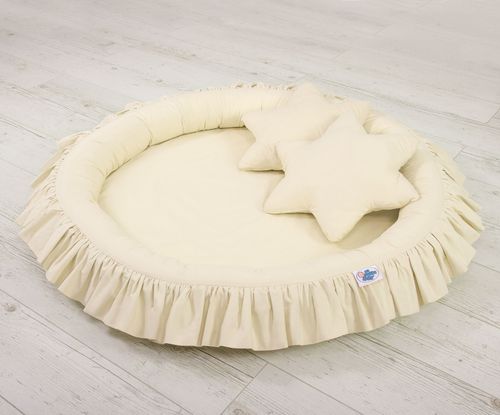 Gniazdko z falbanką - kremowy na Arena.pl