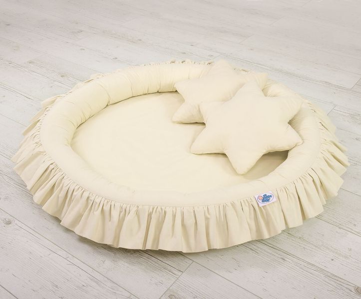 Gniazdko z falbanką - kremowy zdjęcie 4