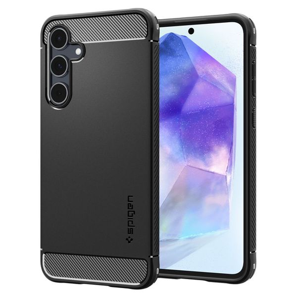 SPIGEN RUGGED ARMOR GALAXY A55 5G MATTE BLACK zdjęcie 1