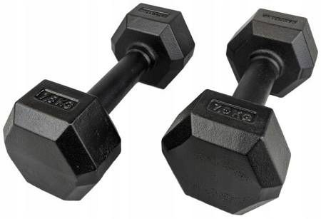 ŻELIWNA HANTLA HEXAGONALNA HEX 2x7,5 KG ZESTAW na Arena.pl