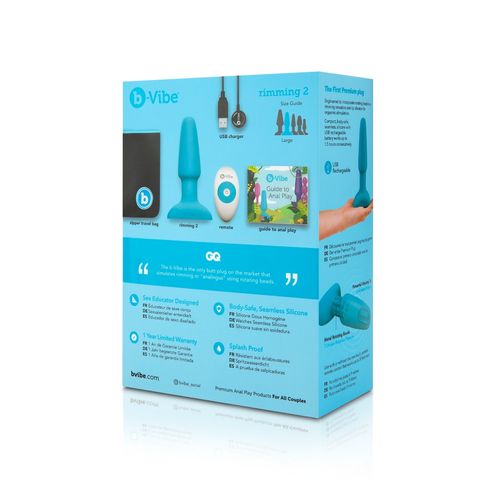 korek analny rimming plug 2 teal b-vibe na Arena.pl