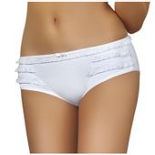 BIAŁE FIGI KLASYCZNE MAJTKI Z FALBANKAMI S