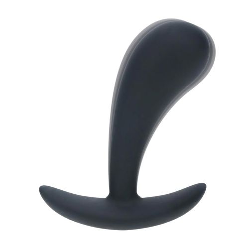 Vibrating Silicone Prostate Stimulator Anal Plug - M - Black na Arena.pl
