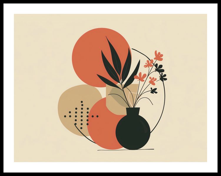 Plakat 65x50cm Wazon z Kwiatami zdjęcie 3