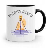 Kubek Czarny Dla Geodety Najlepszy Geodeta Prezent Z Nadrukiem Ze Zdjęciem