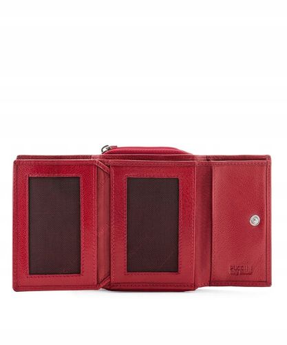 Portfel Damski Skórzany Skóra Naturalna Mały RFID PUCCINI Czerwony CO1936-3 na Arena.pl
