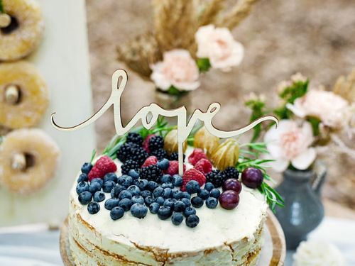 Topper drewniany Love, 16cm na Arena.pl