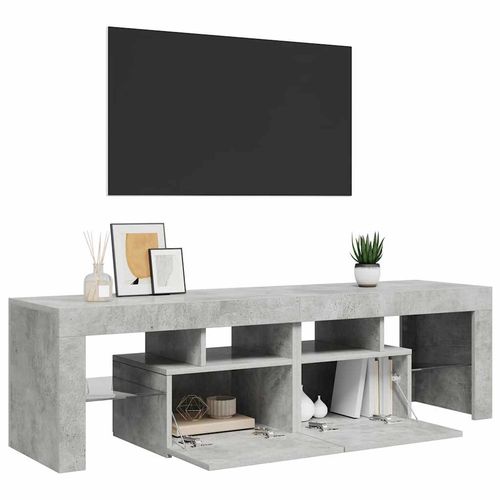Szafka pod TV z oświetleniem LED, szarość betonu 140x36,5x40 cm na Arena.pl