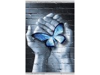 40X60CM MOTYL DŁONIACH OBRAZ