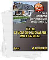 Ulotki A4 reklamowe firmowe 100 sztuk wiele wzorów USŁUGI REMONTOWE