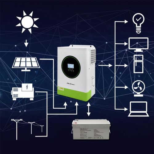 QOLTEC INWERTER OFF-GRID 6200W MPPT BMS WIFI 48V SINUS 120A zdjęcie 11
