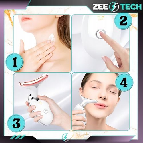 MASAŻER LIFTINGUJĄCY DO TWARZY SZYI SONICZNY DO UJĘDRNIANIA WIBRACYJNY EMS na Arena.pl