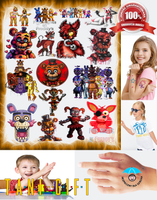 Duży Zestaw Mega Tatuaży zmywalnych - FNAF (Five Nights at Freddy's)