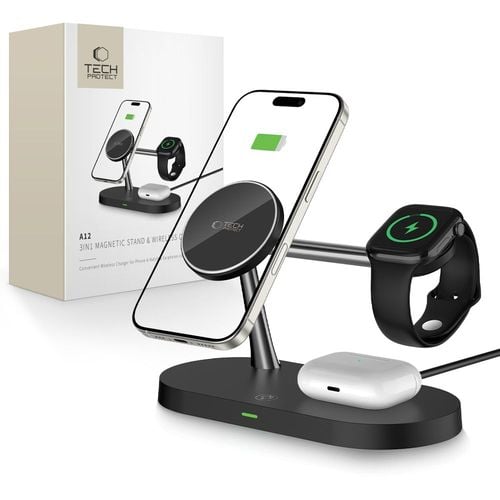 TECH-PROTECT ŁADOWARKA INDUKCYJNA 3W1 MAGSAFE DO iPhone/AirPods/Watch na Arena.pl