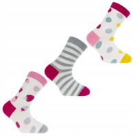 Skarpetki Bawełniane Skarpety Dziewczęce Różne Kolory 3-PARY MORAJ 35-38
