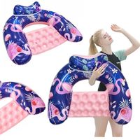 Materac do Pływania Fotel Dmuchany z Oparciem Leżak do Wody Miejsce