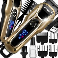 MASZYNKA DO STRZYŻENIA GOLENIA WŁOSÓW BRODY CIAŁA BEZPRZEWODOWA GOLARKA LCD