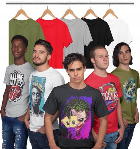 KOSZULKA T-SHIRT MĘSKI WZORY DO WYBORU - NIEDŹWIEDŹ MIŚ ZWIERZE DZIK - XS na Arena.pl