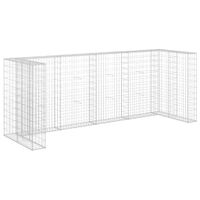 Gabionowa osłona do koszy na śmieci, stal, 320x100x120 cm