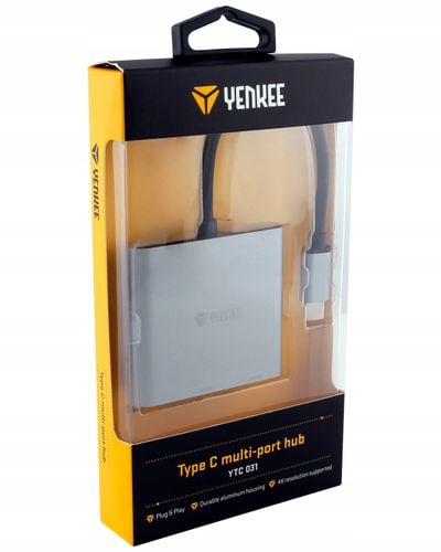 Adapter YENKEE Hub USB-C Typ-C - HDMI 4K + USB3.0 na Arena.pl