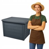 SKRZYNIA OGRODOWA ORGANIZER NA TARAS NA BALKON 160L ANTRACYT