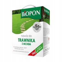 Biopon Nawóz do Trawnika 3kg Zwalcza Mech Zdrowa Murawa Wzrost trawy
